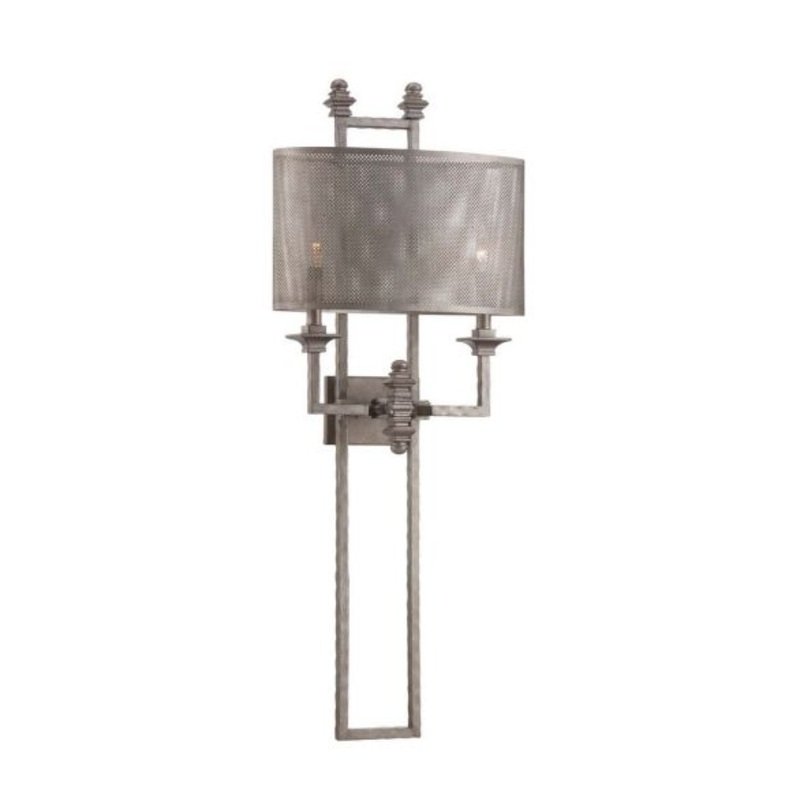 Structure 2-Light Wall Sconce in Aged Steel - I58423337992