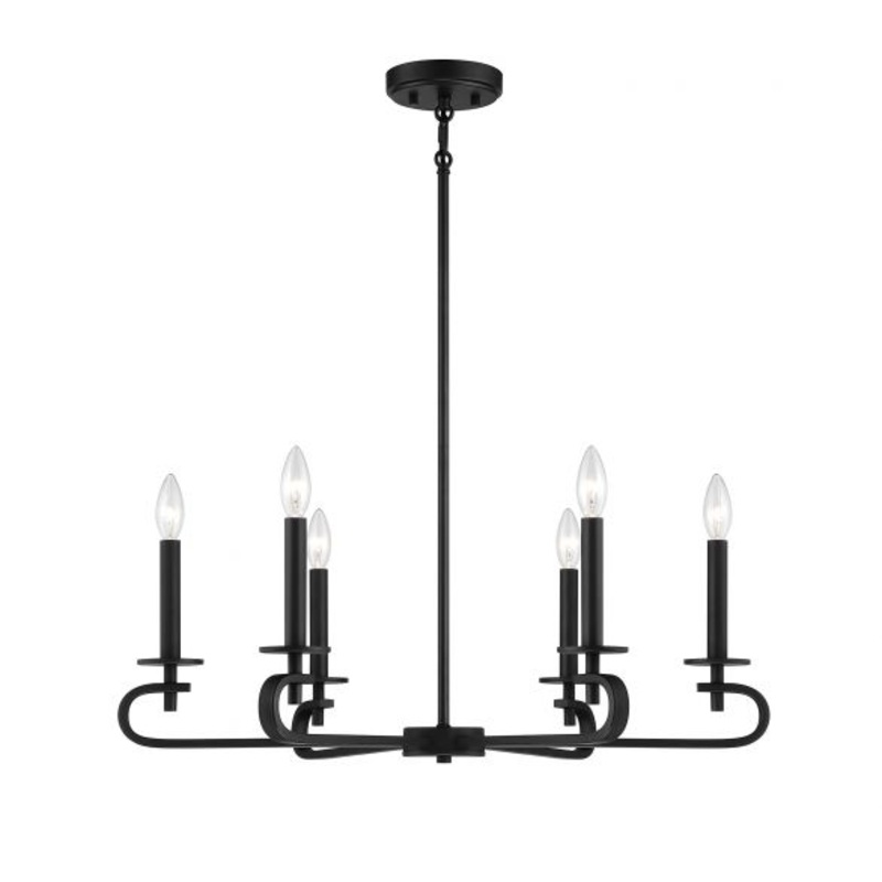 Torino 6-Light Chandelier in Matte Black - I58423337964