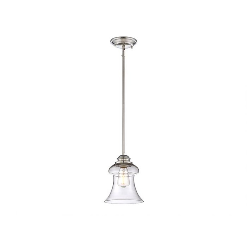 Vintage 1-Light Mini-Pendant in Polished Nickel - I58423337897