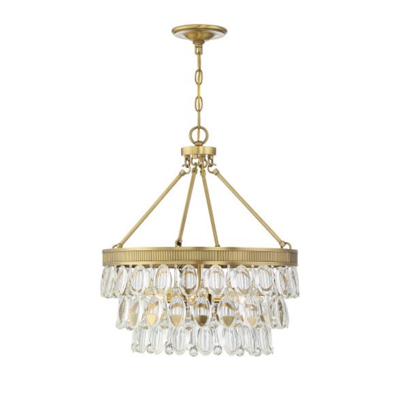 Windham 4-Light Pendant in Warm Brass - I58423337932