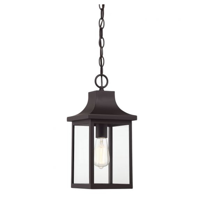 1-Light Outdoor Hanging Lantern in Oil Rubbed Bronze - I58423337860