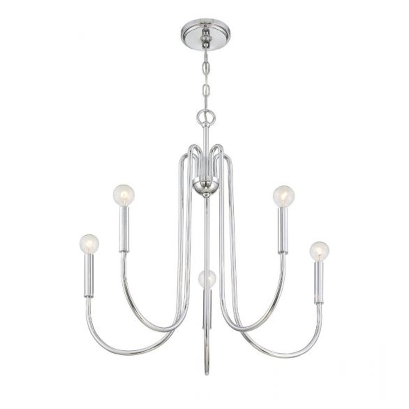 5-Light Chandelier in Chrome - I58423337863