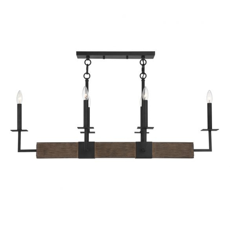 6-Light Linear Chandelier in Remington - I58423337865