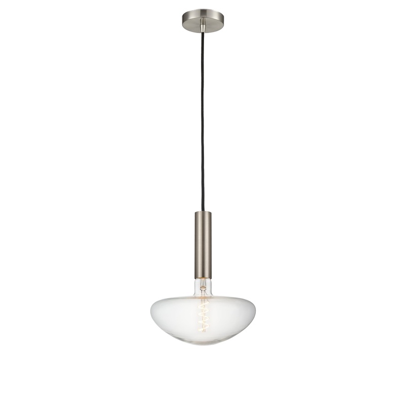 Edison - 1 Light - 10 inch - Brushed Satin Nickel - Cord hung - Mini Pendant - I58423337273