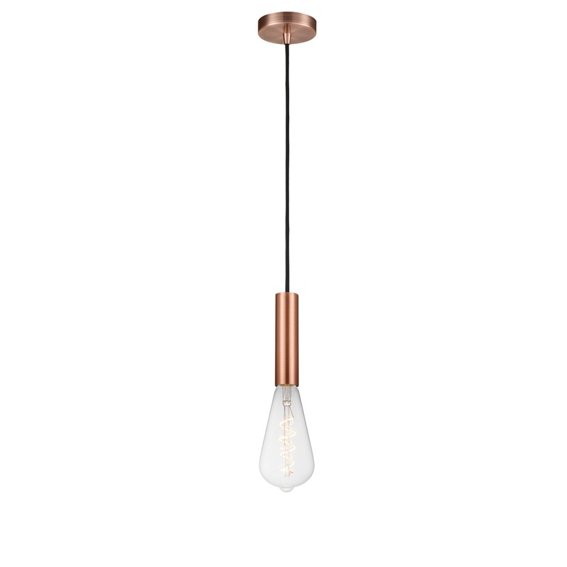 Edison - 1 Light - 4 inch - Antique Copper - Cord hung - Mini Pendant - I58423337300