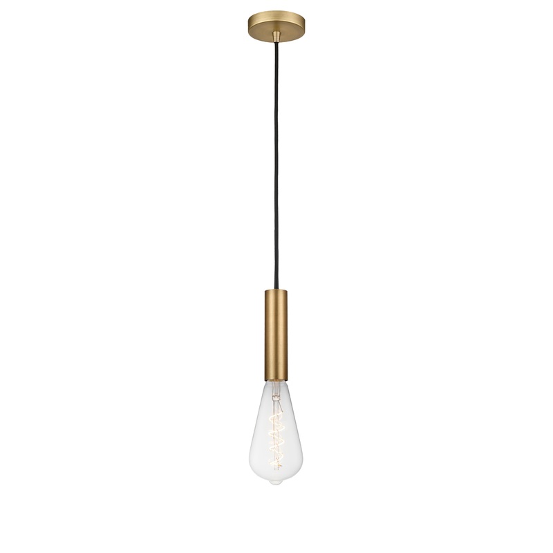Edison - 1 Light - 4 inch - Brushed Brass - Cord hung - Mini Pendant - I58423337296