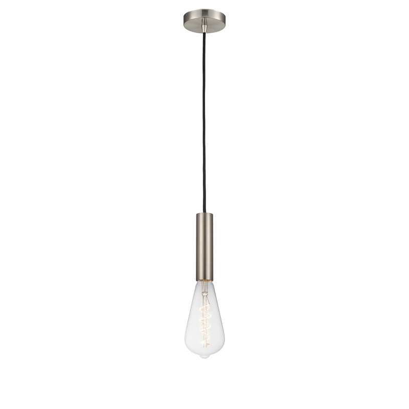 Edison - 1 Light - 4 inch - Brushed Satin Nickel - Cord hung - Mini Pendant - I58423337272