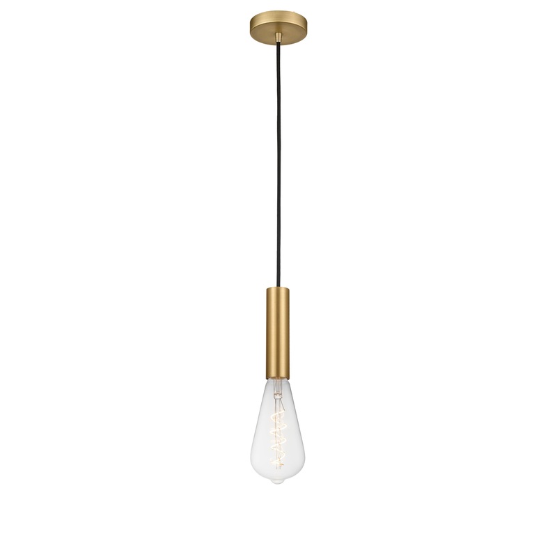 Edison - 1 Light - 4 inch - Satin Gold - Cord hung - Mini Pendant - I58423337276