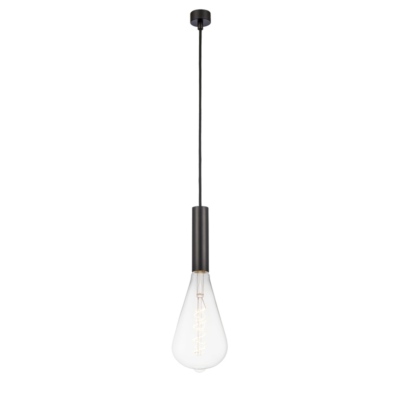Edison - 1 Light - 5 inch - Matte Black - Cord hung - Mini Pendant - I58423337295