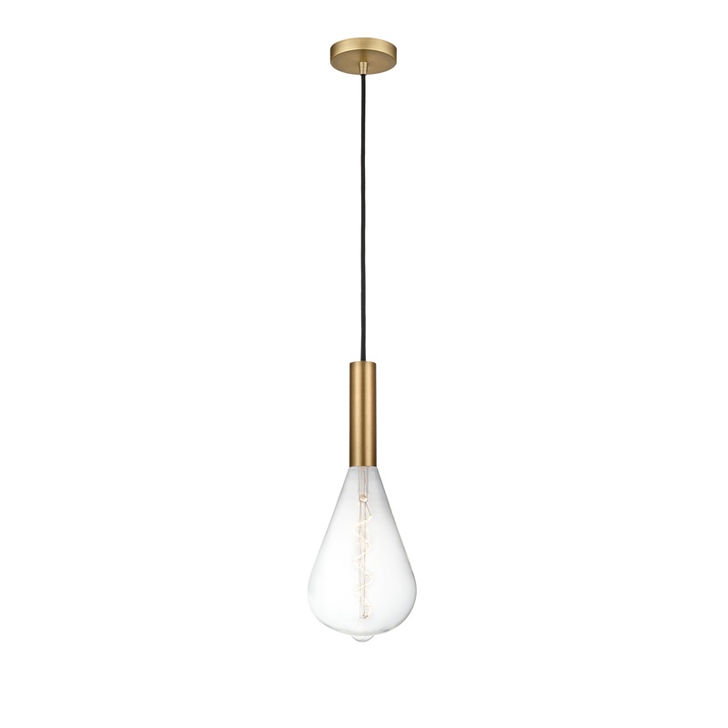 Edison - 1 Light - 7 inch - Brushed Brass - Cord hung - Mini Pendant - I58423337298