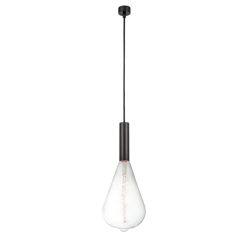 Edison - 1 Light - 7 inch - Matte Black - Cord hung - Mini Pendant - I58423337294