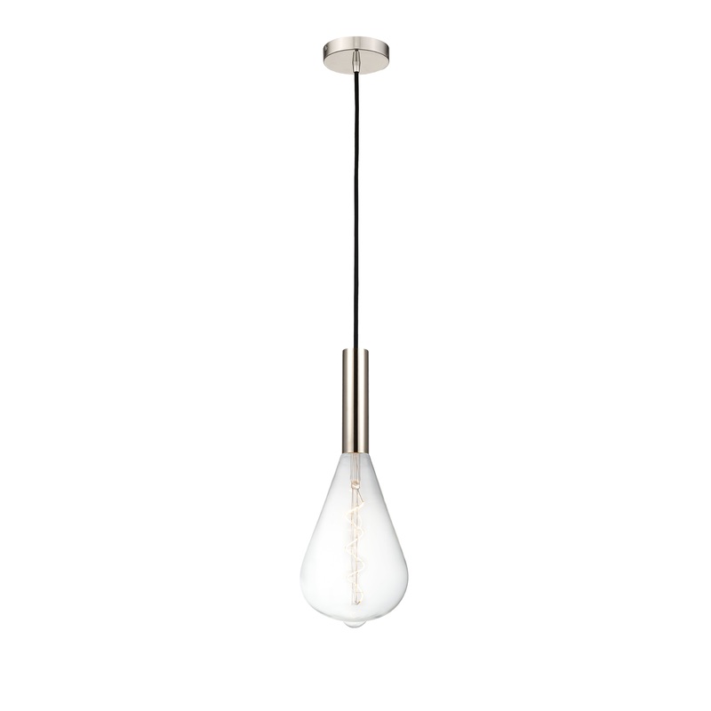 Edison - 1 Light - 7 inch - Polished Nickel - Cord hung - Mini Pendant - I58423337282